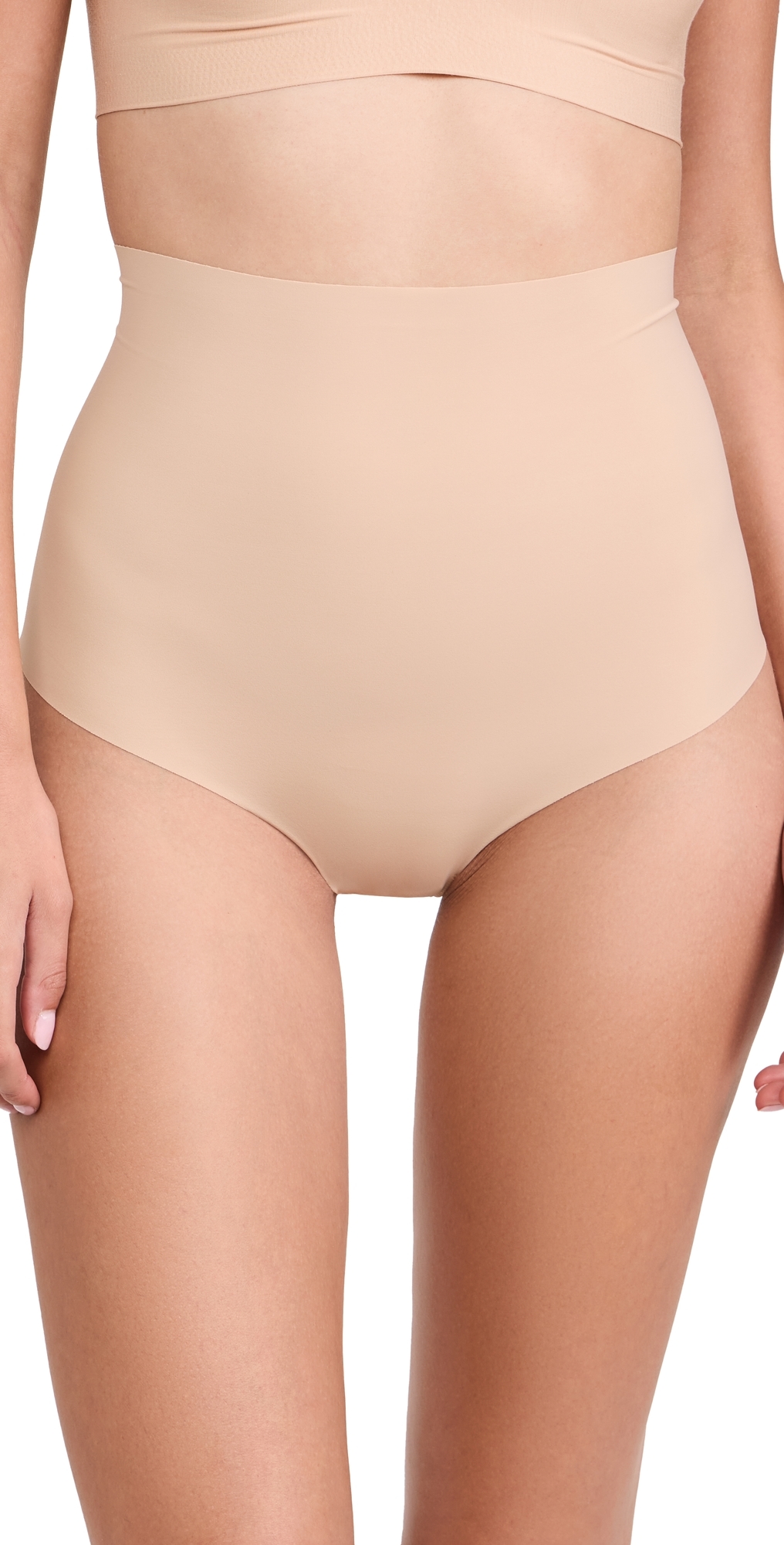Commando Classic Control Microfibre Thong In Beige