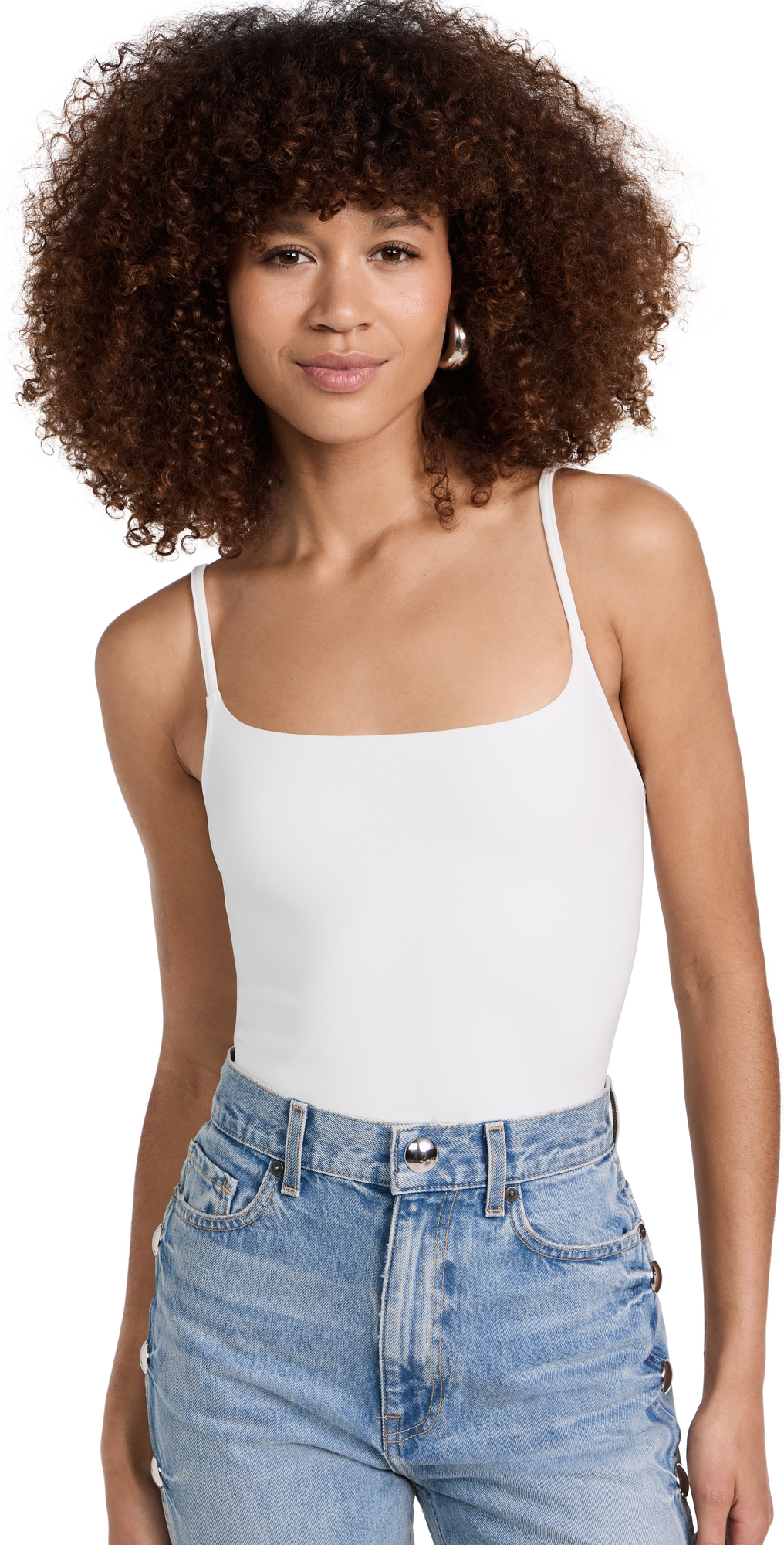 Commando Neoprene Cami Thong Bodysuit White S In White