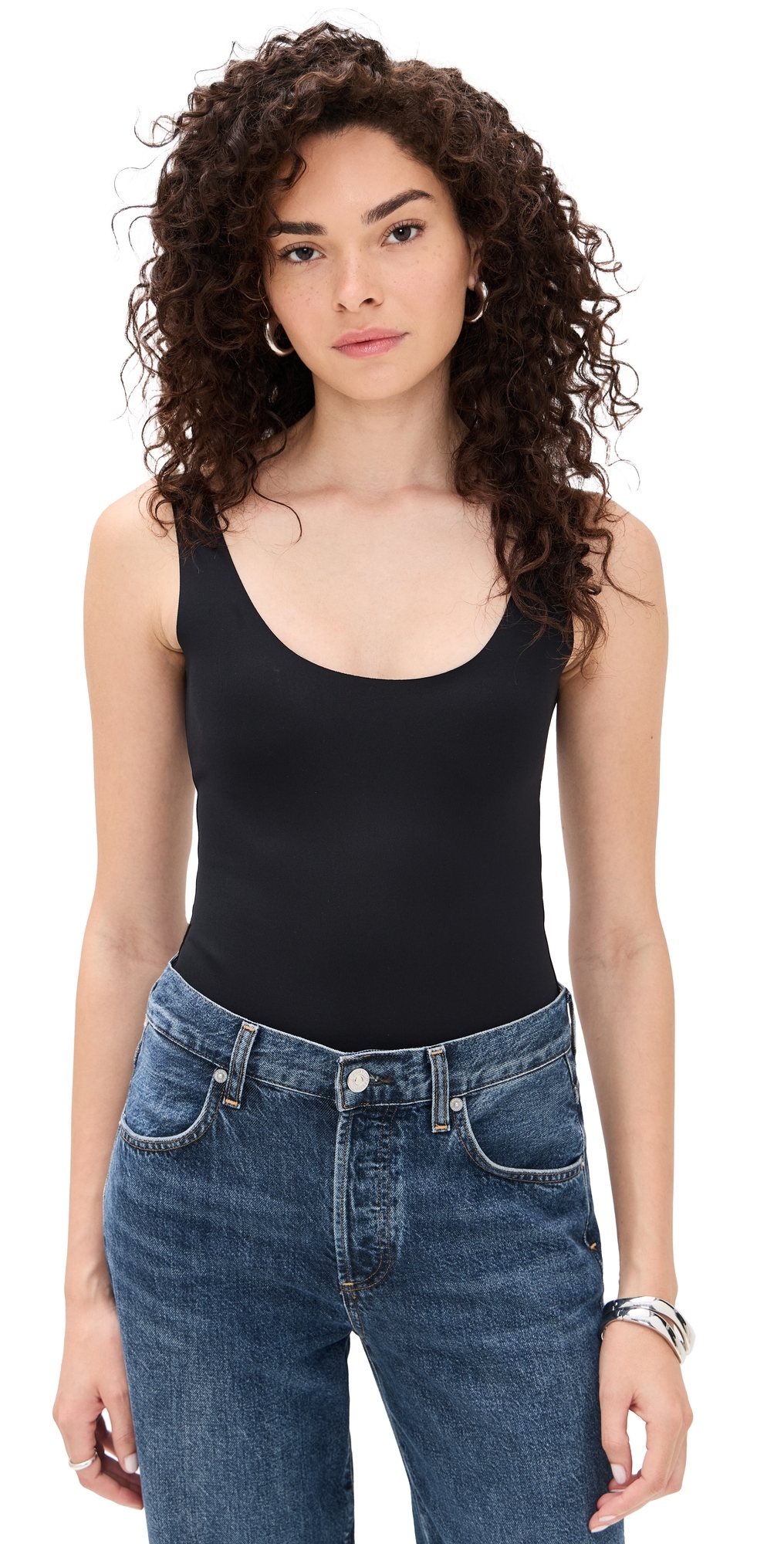 Commando Neoprene Tank Bodysuit Black In Black