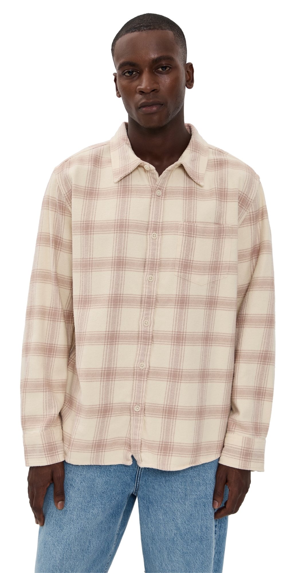 Corridor Appalachian Plaid Long Sleeve Shirt Natural In Neutral