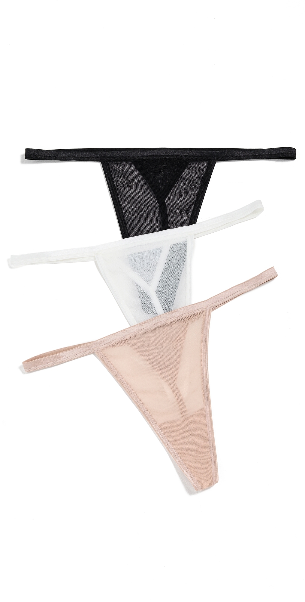 Cosabella Soire Confidence G String 3 Pack Black/sette/moon Ivory In Multi