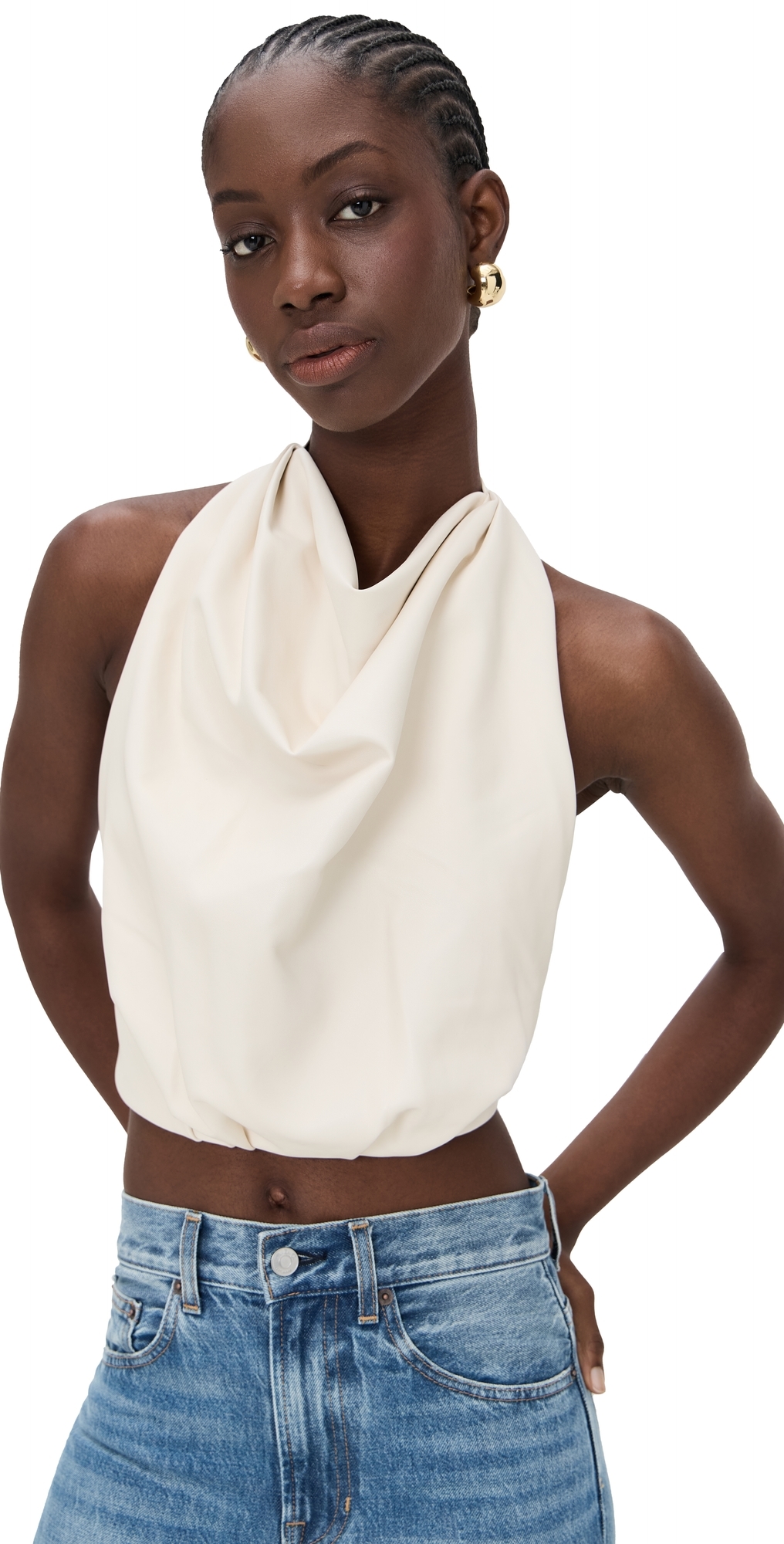 Cult Gaia Adrienne Top Seashell In White