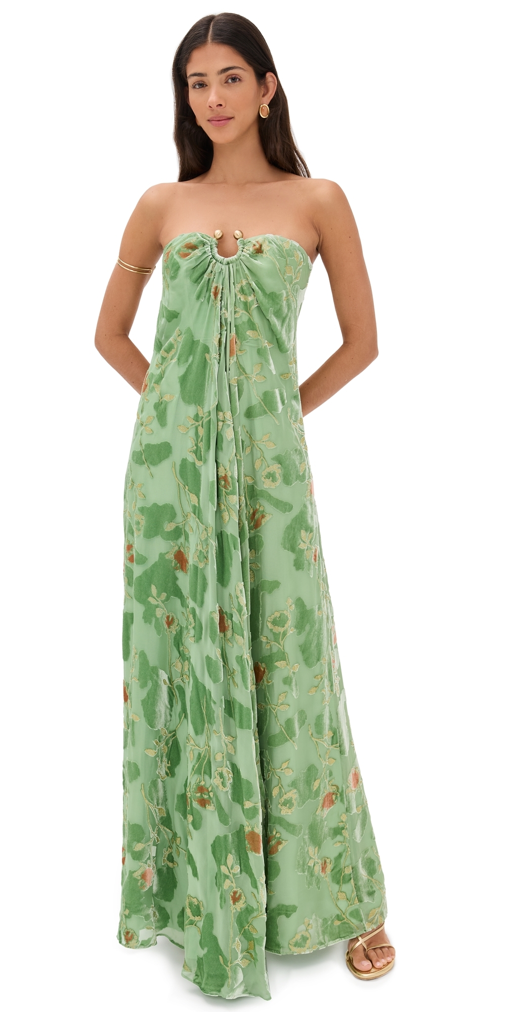Cult Gaia Renay Dress Moldavite Multi In Green