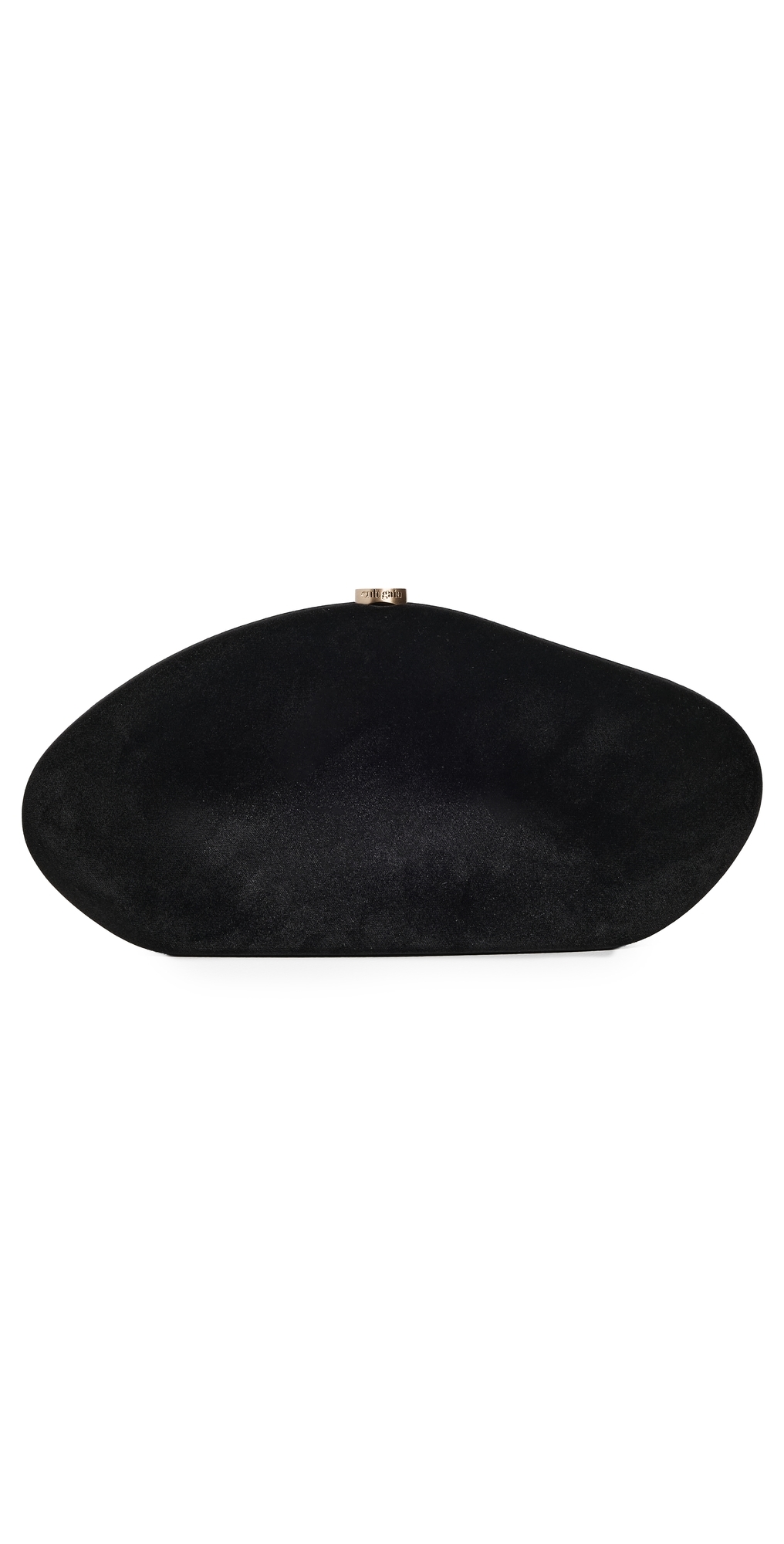 Cult Gaia Caldera Velvety Sculptural Clutch Bag In Black