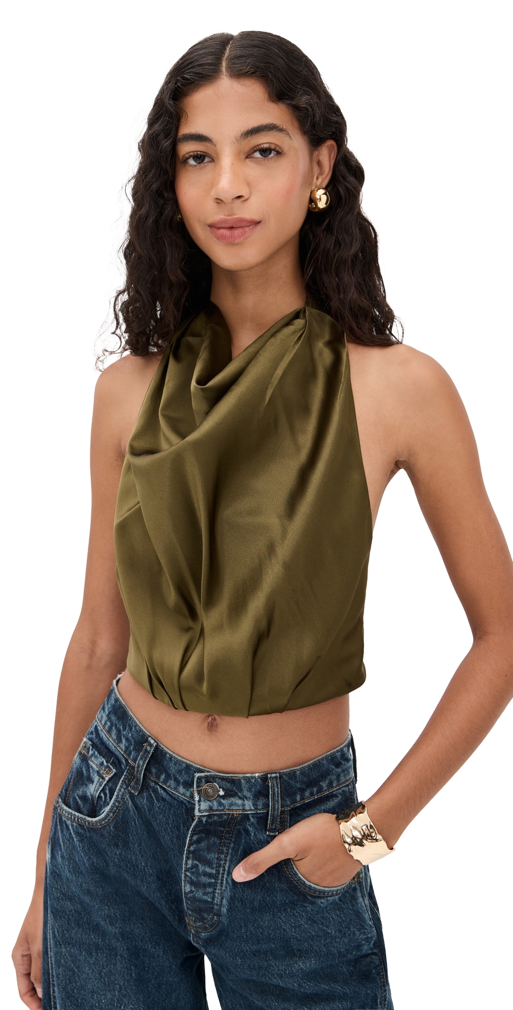 Cult Gaia Adrienne Top Rosemary In Green