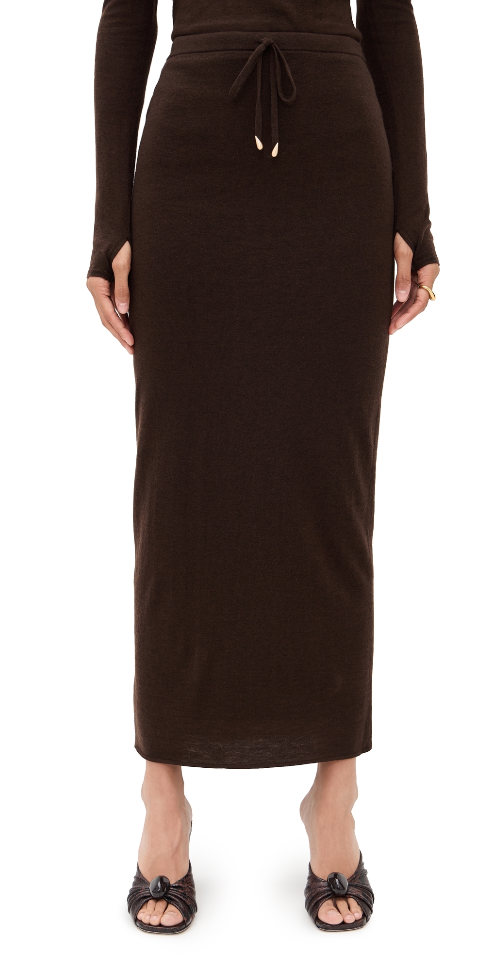 Cult Gaia Nadine Skirt Dk Java In Brown