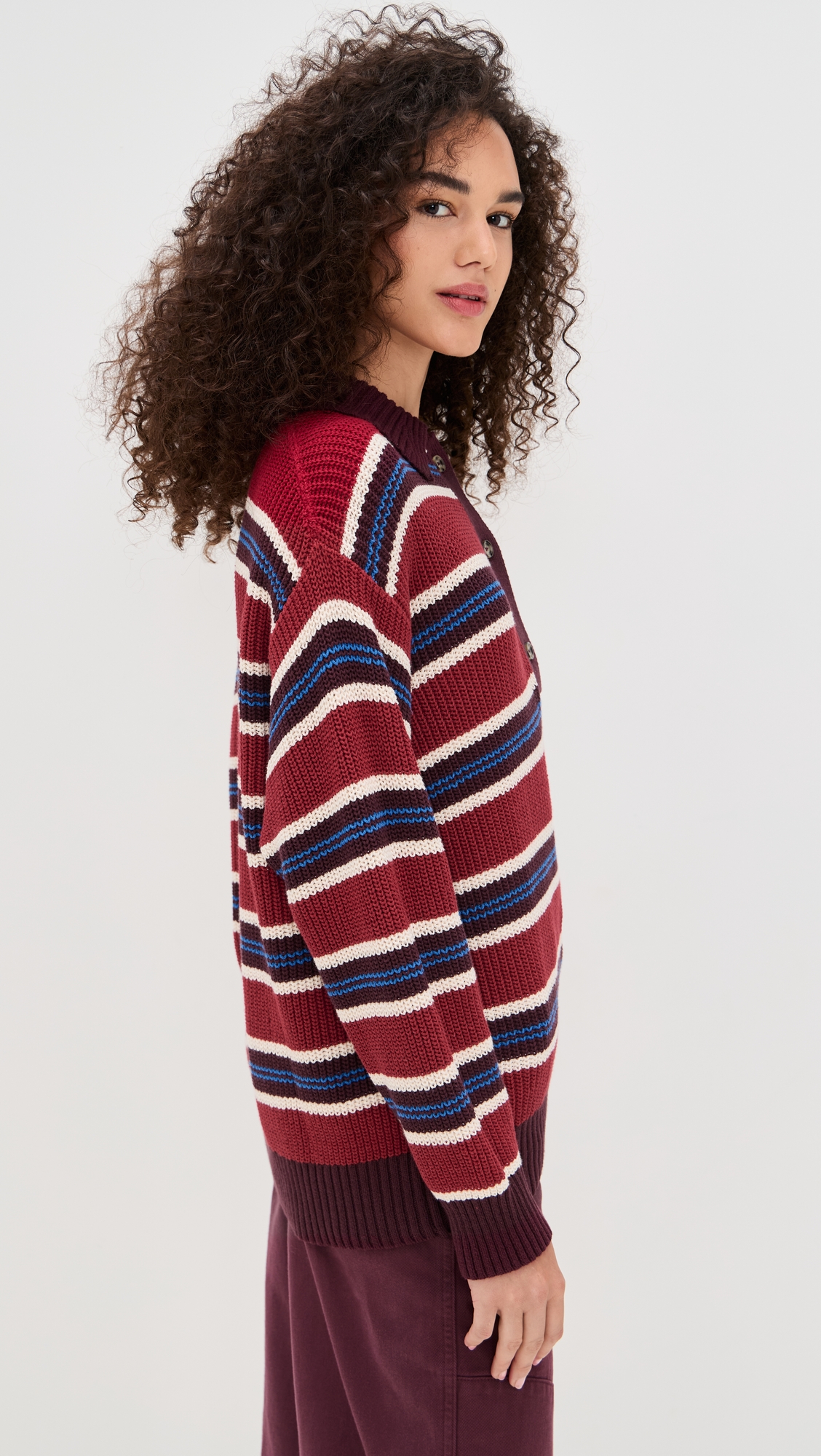Damson Madder Ilona Striped Rugby Jumper thumbnail