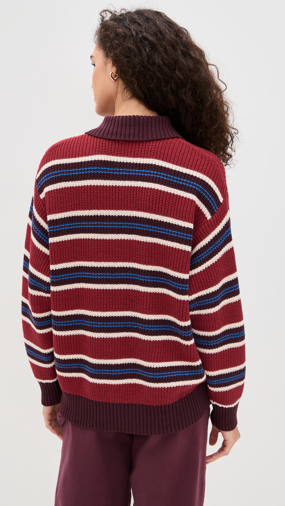 Damson Madder Ilona Striped Rugby Jumper thumbnail