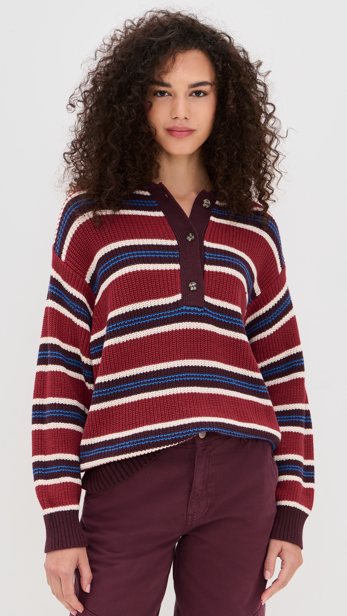 Damson Madder Ilona Striped Rugby Jumper