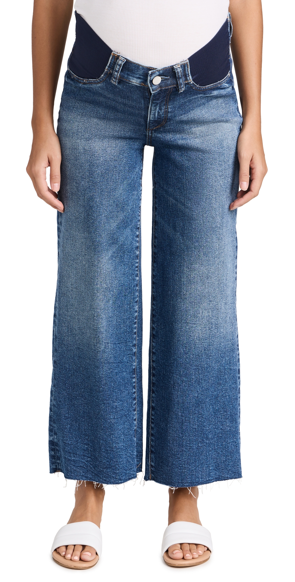 Dl1961 Hepburn Maternity Wide Leg Jeans In East Lake (vintage)