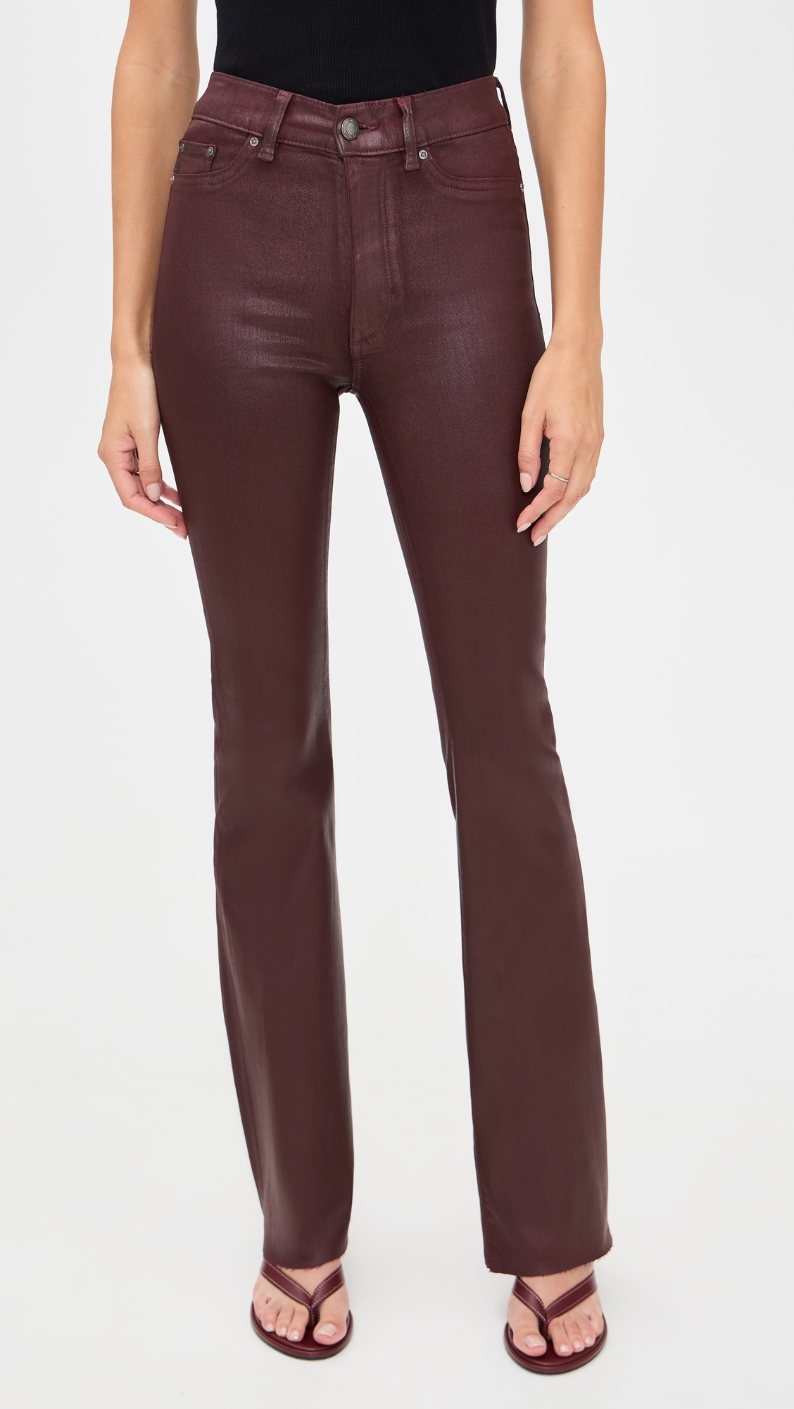 DL1961 Bridget Bootcut Instasculpt Coated Jeans