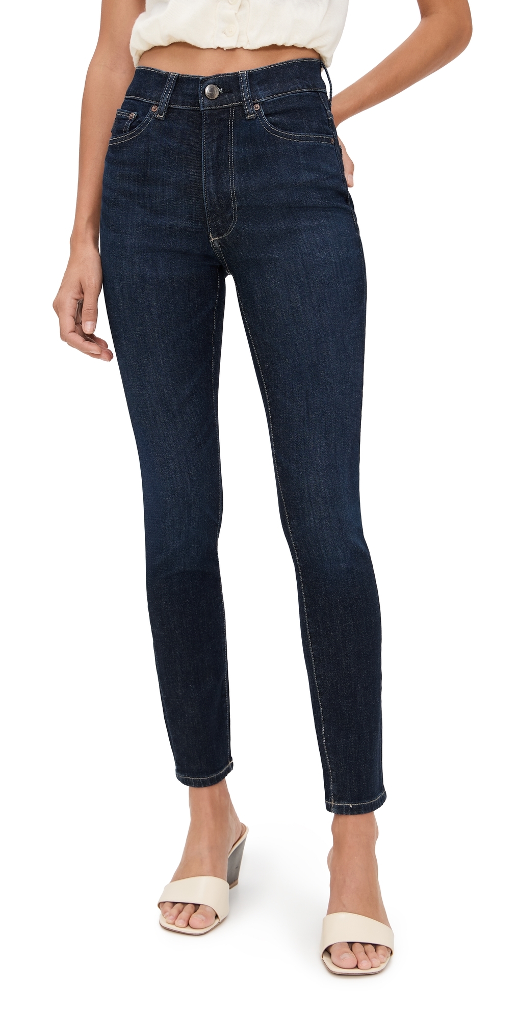 Dl1961 Farrow Instasculpt Ankle Skinny Jeans Crescent Harbor (dl Ultimate) In Blue