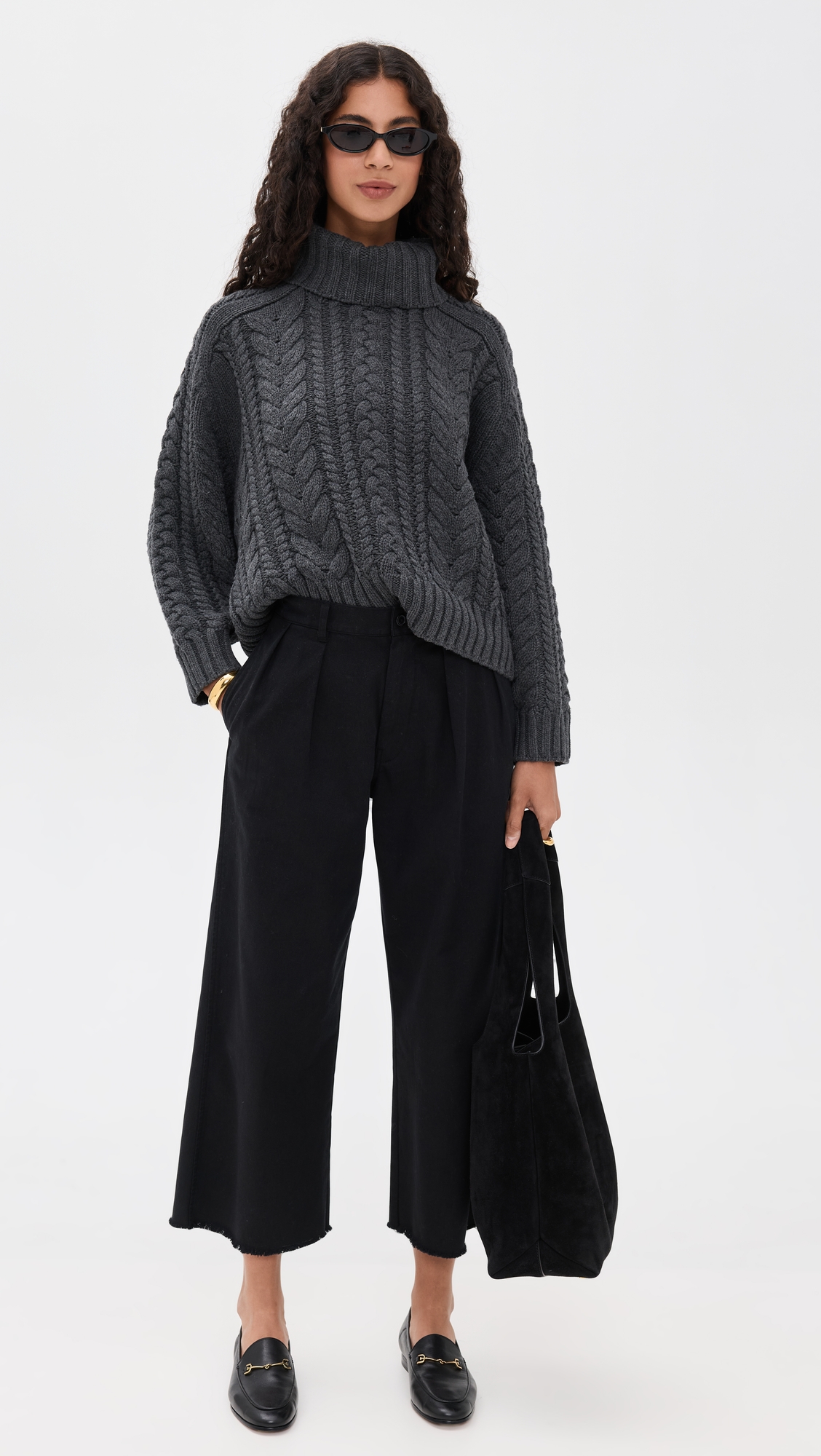DENIMIST Cable Turtleneck Sweater thumbnail