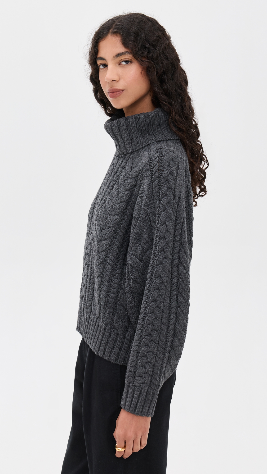 DENIMIST Cable Turtleneck Sweater thumbnail