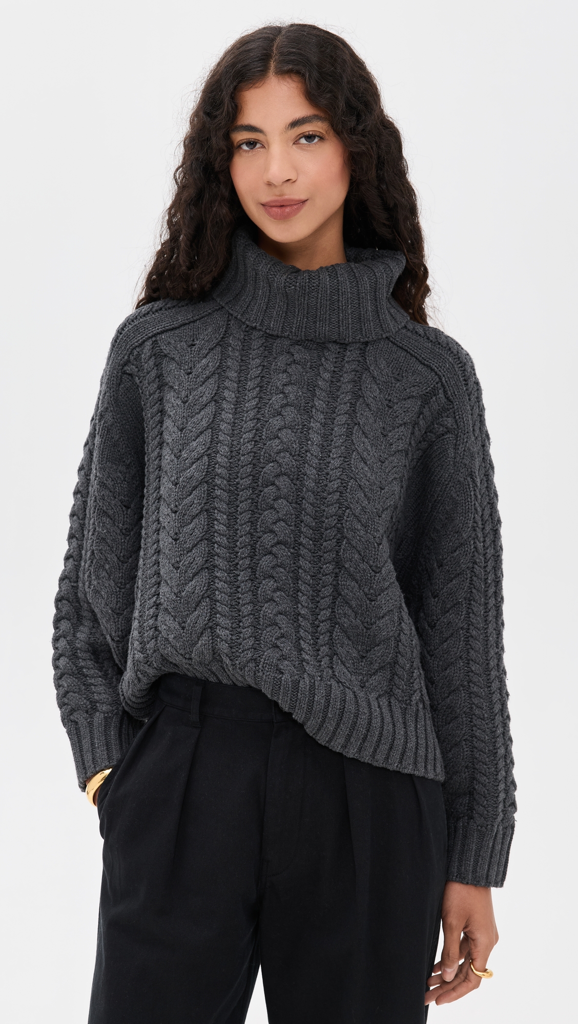 DENIMIST Cable Turtleneck Sweater