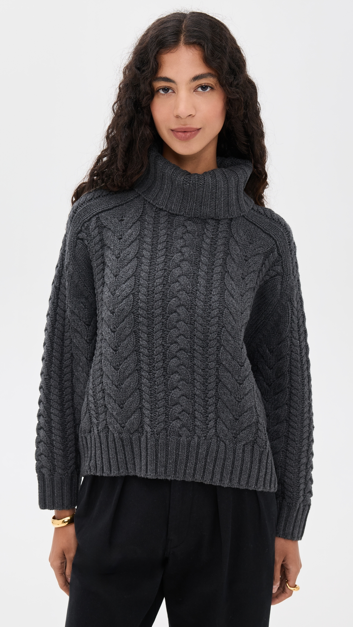 DENIMIST Cable Turtleneck Sweater thumbnail
