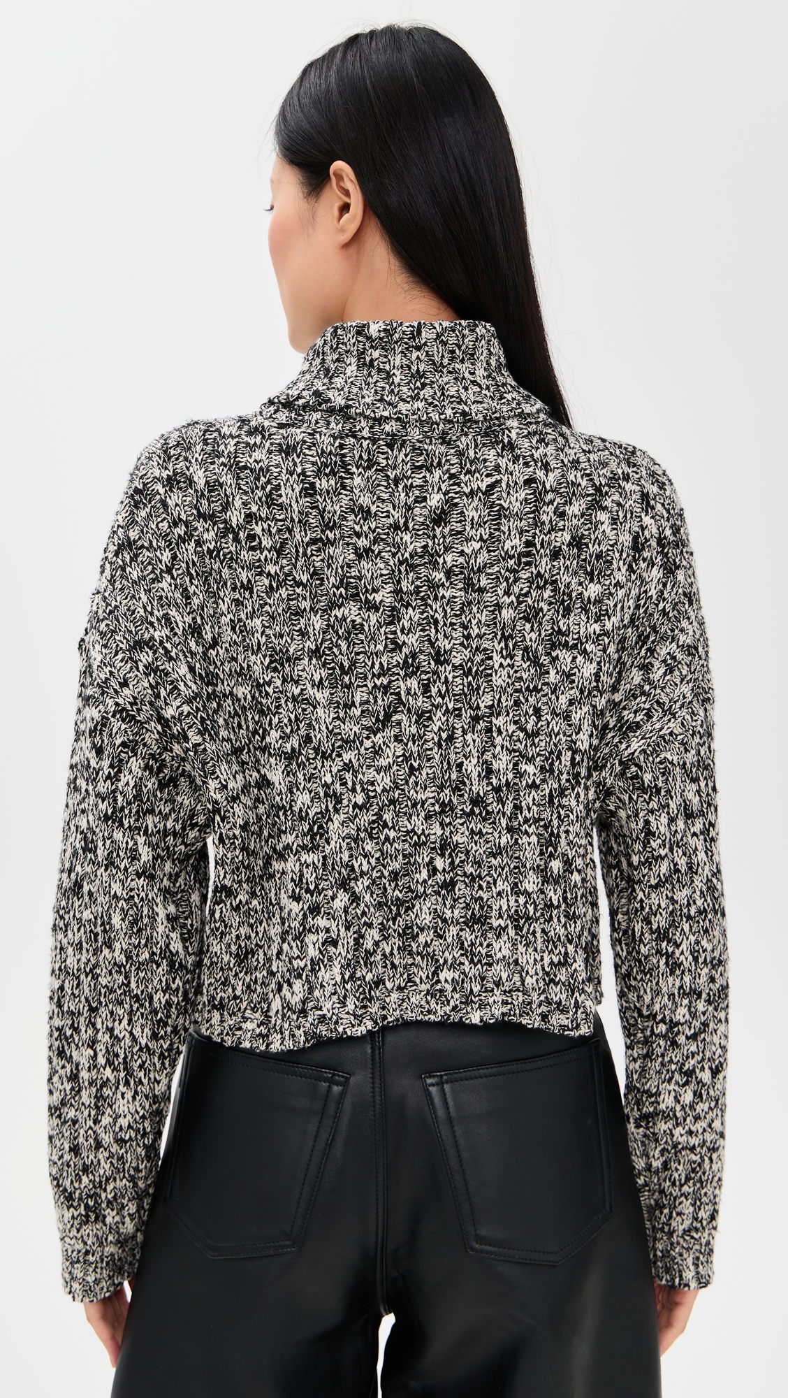 DENIMIST American Flag Cropped Turtleneck Sweater thumbnail