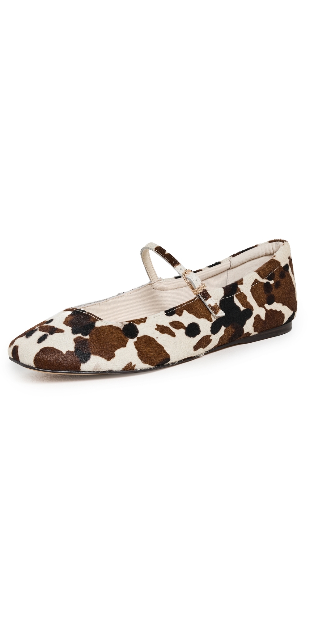 Dolce Vita Reyes Ballet Flats Cocoa Taurus Calf Hair In Animal Print