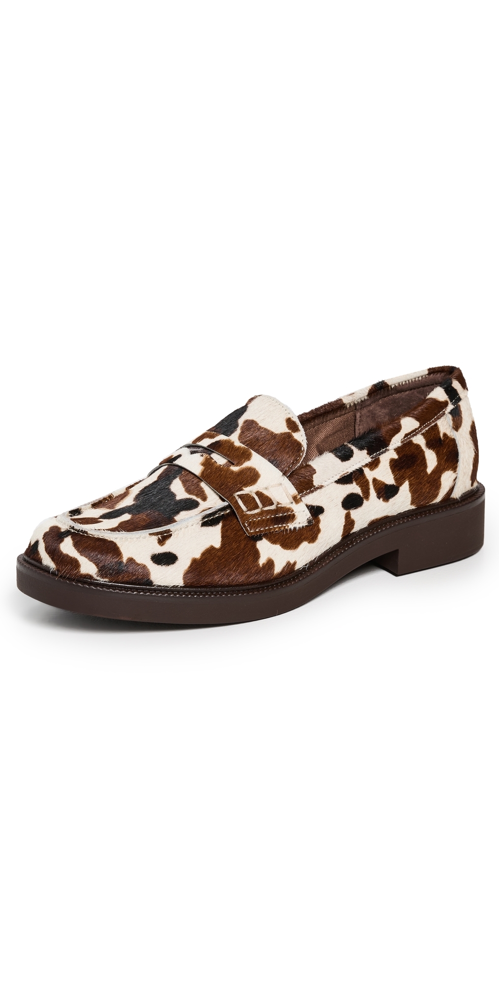 Dolce Vita Tiggy Loafers Cocoa Calf Hair In Brown