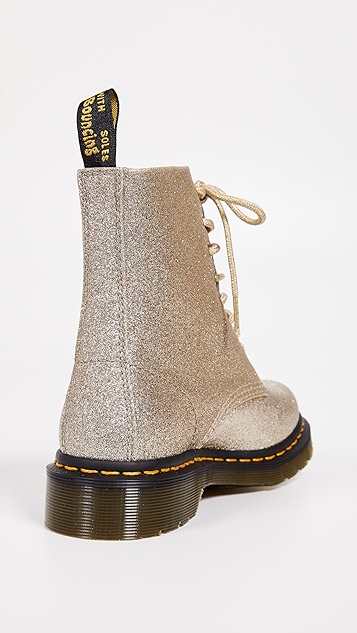 midnight black pascal 8 eye glitter boots