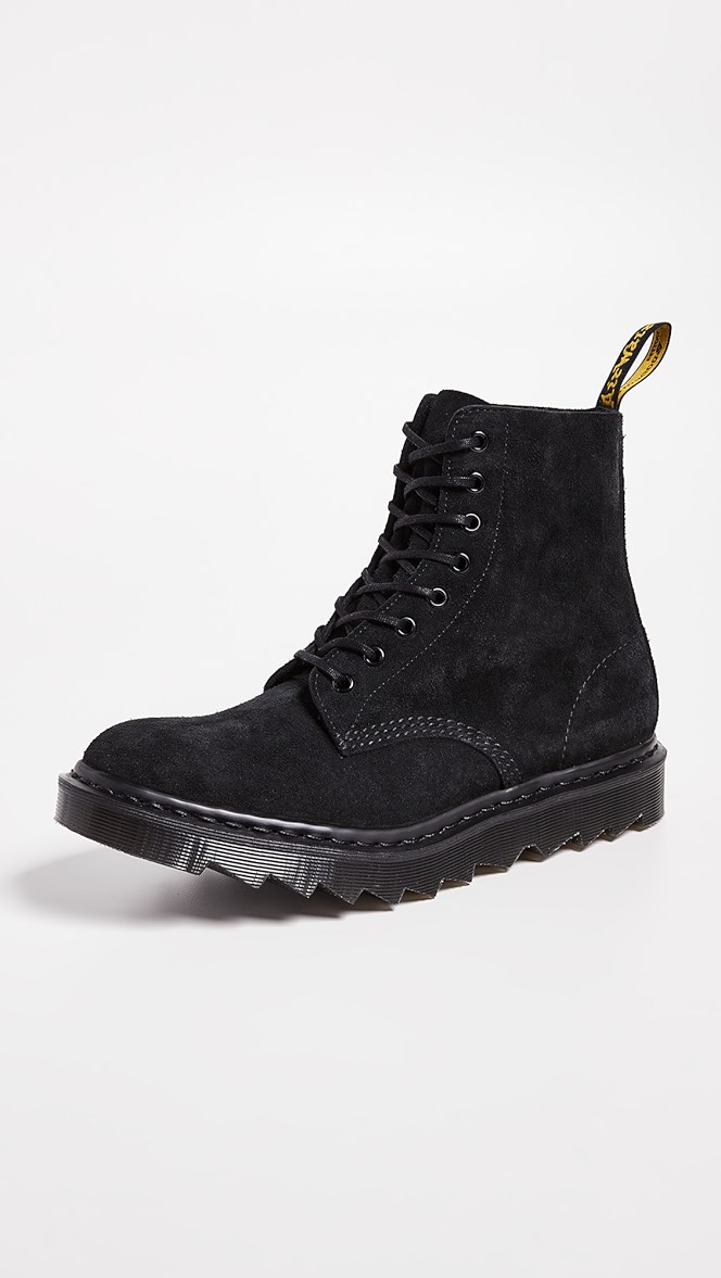 dr martens black suede boots