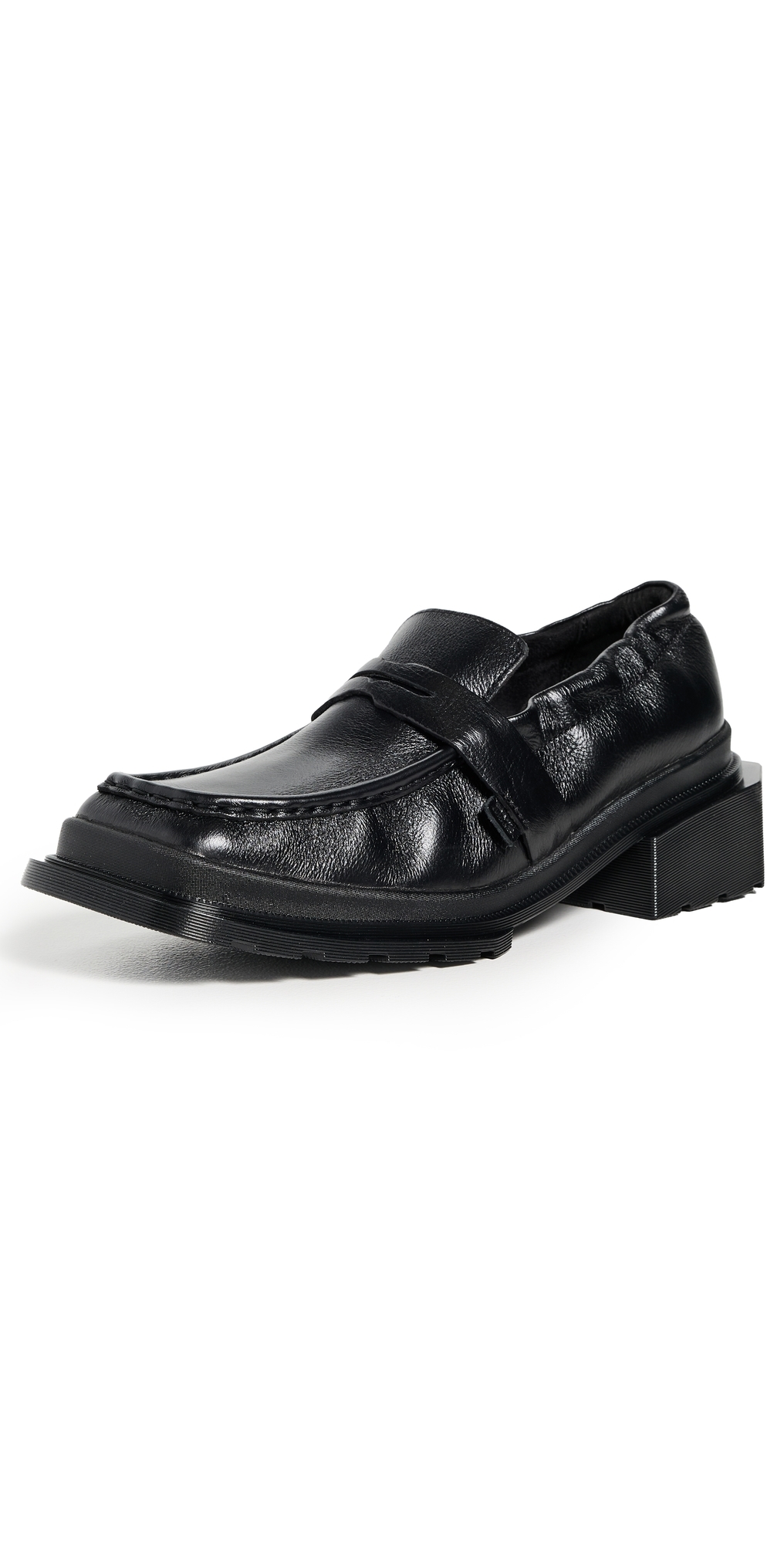 Dr. Martens Maybole Loafers Black Milled Gloss Black In Black