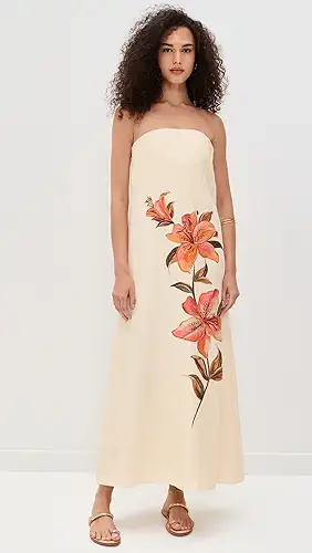 DRESS TO Pollen Linen Maxi Dress