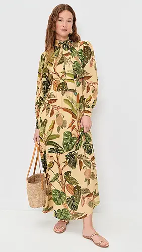 DRESS TO Cropped Forest Print Dress