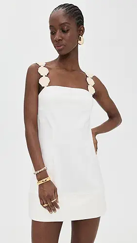 DRESS TO Embroidered Strap Mini Dress