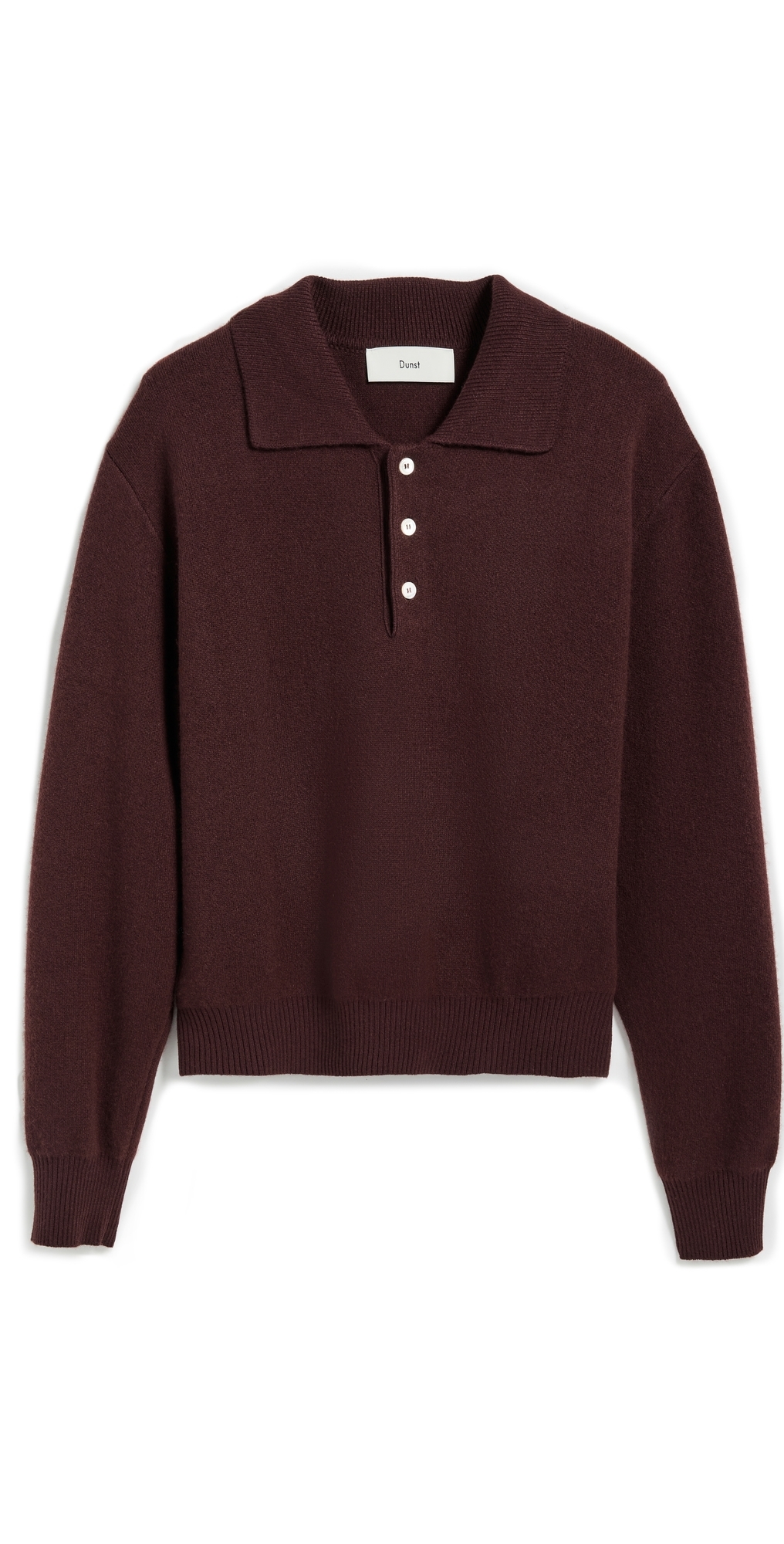 Dunst Unisex Collared Sweater Brown In Brown