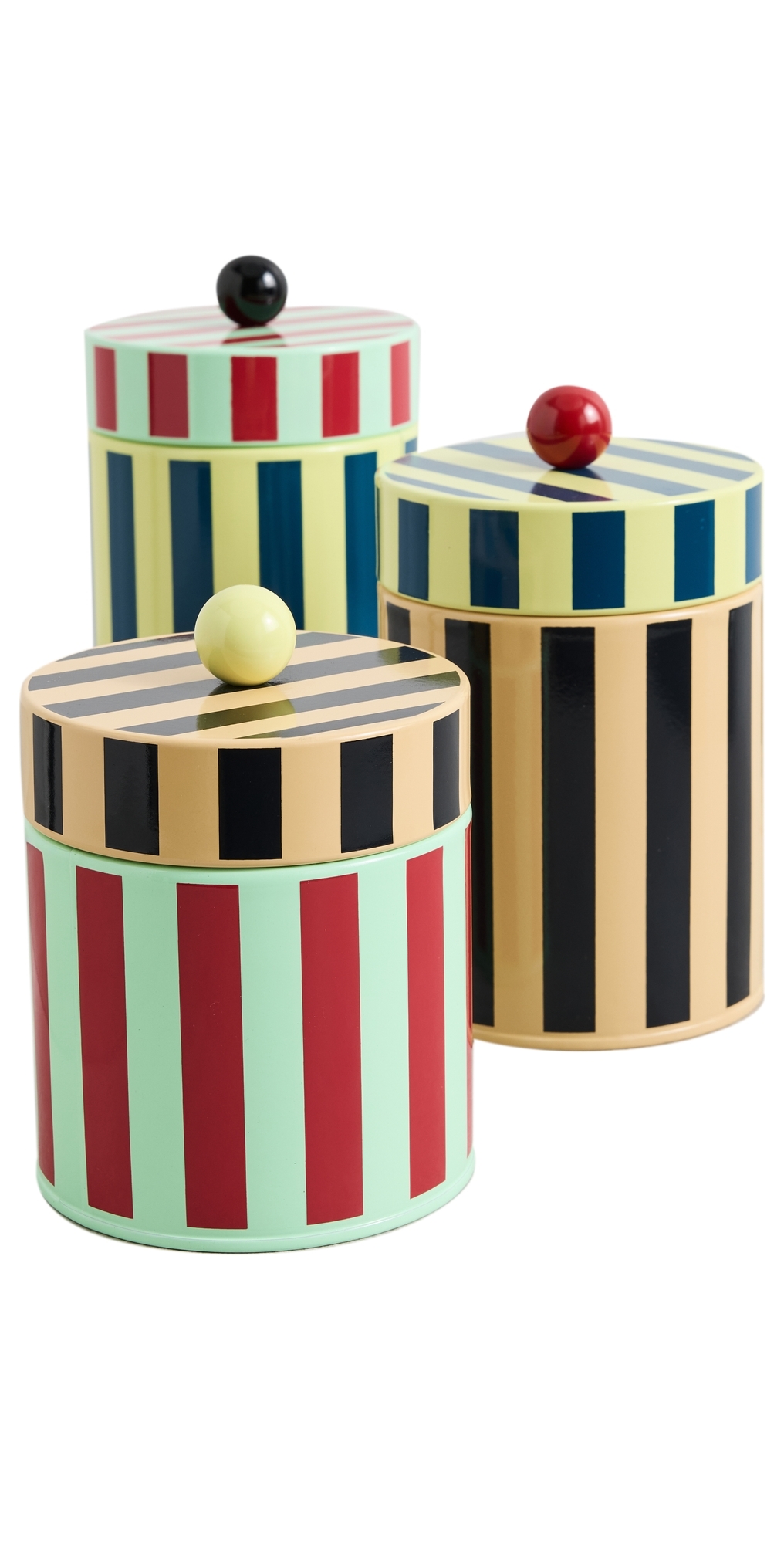 Dusen Dusen Striped Cannisters Multi Stripe