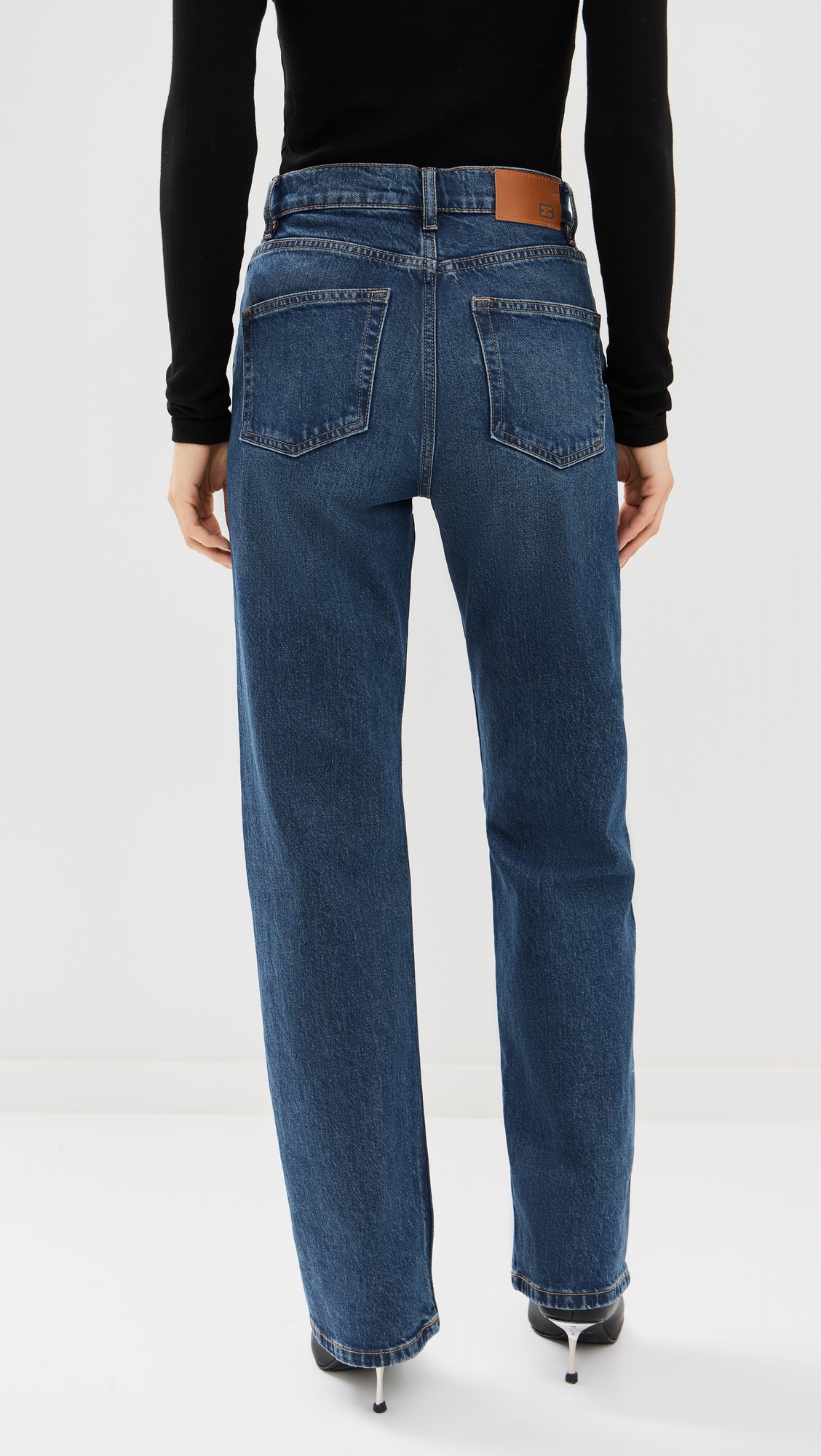 EB Denim High Rise Straight Jeans thumbnail