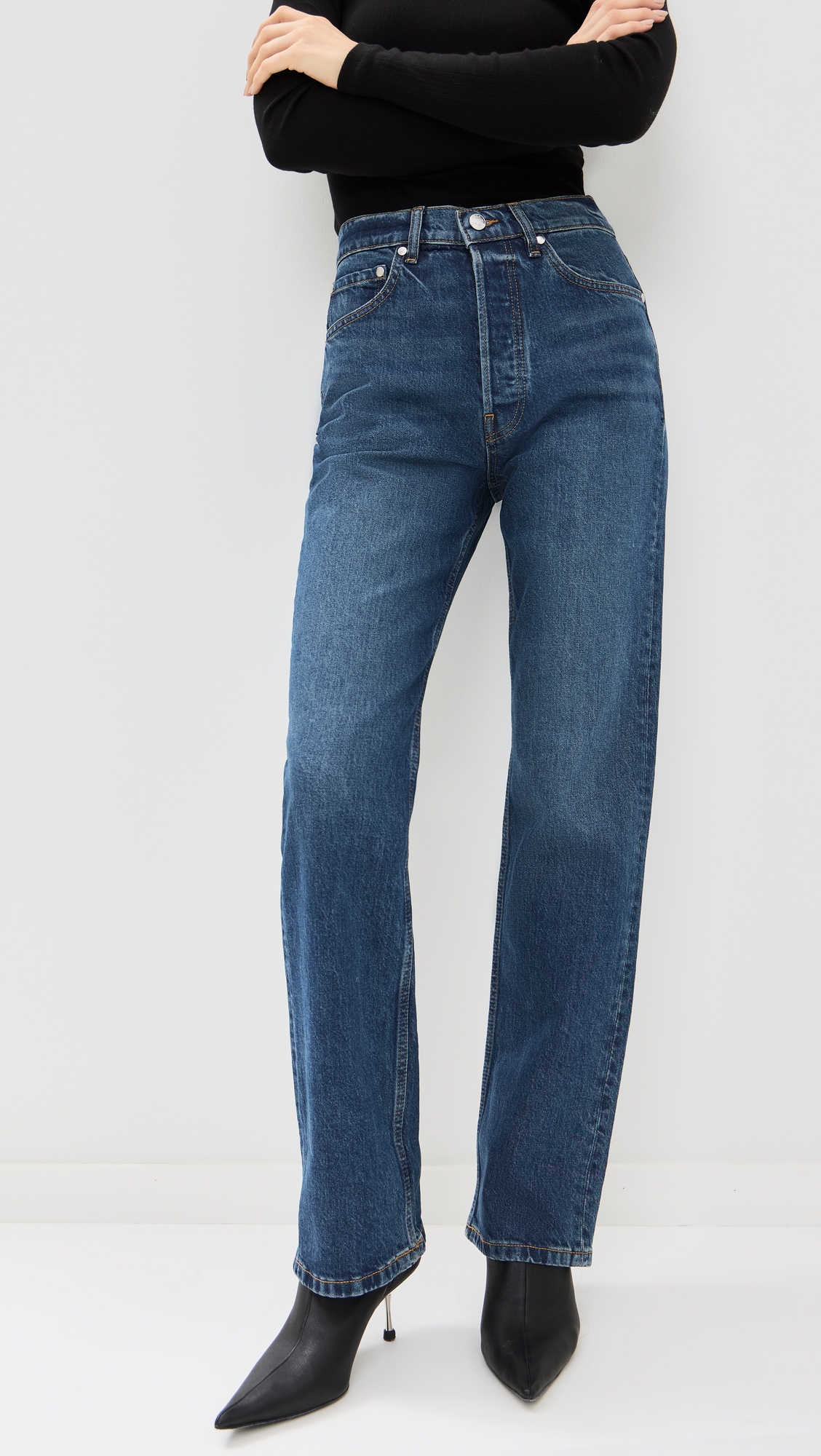 EB Denim High Rise Straight Jeans thumbnail