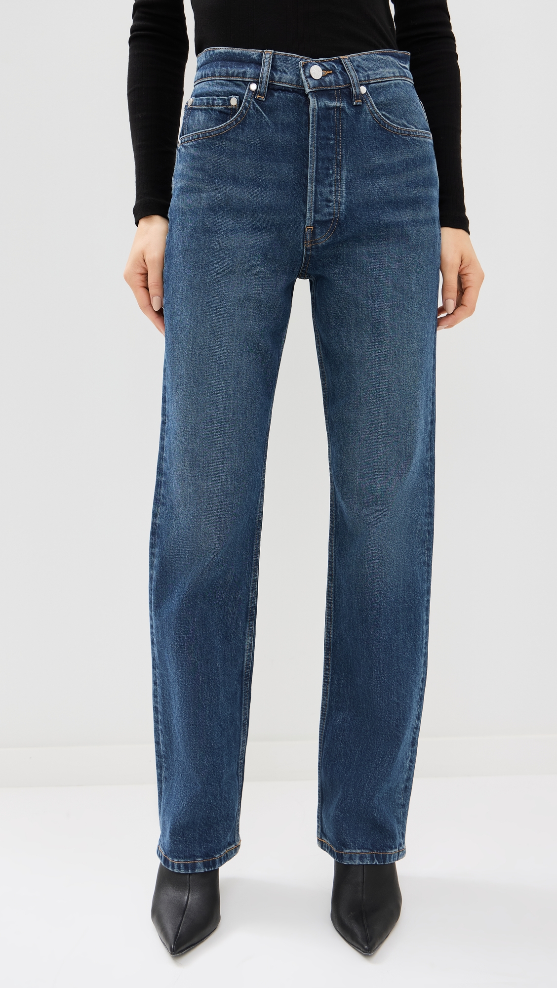 EB Denim High Rise Straight Jeans