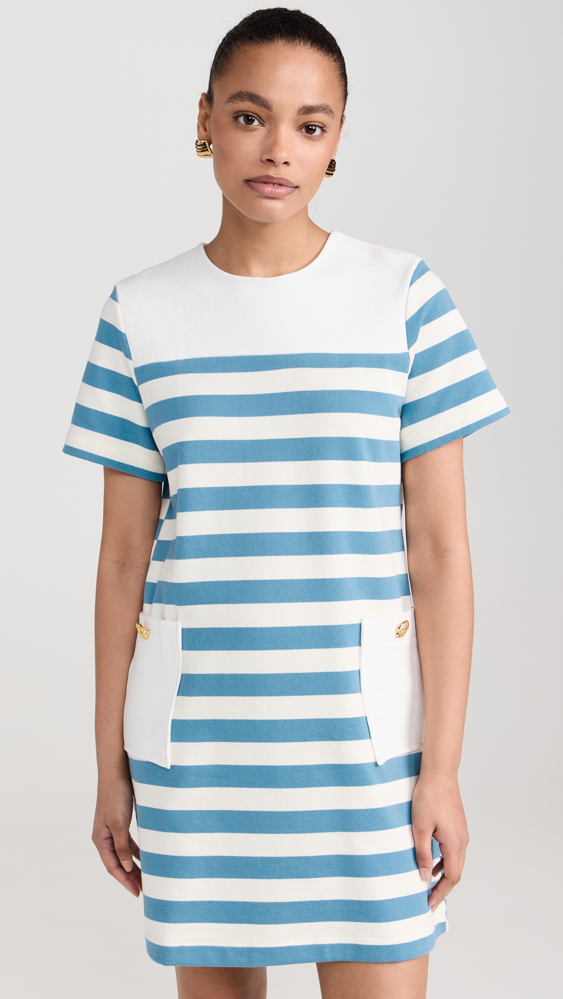 English Factory Striped Dress with Patch Pockets thumbnail