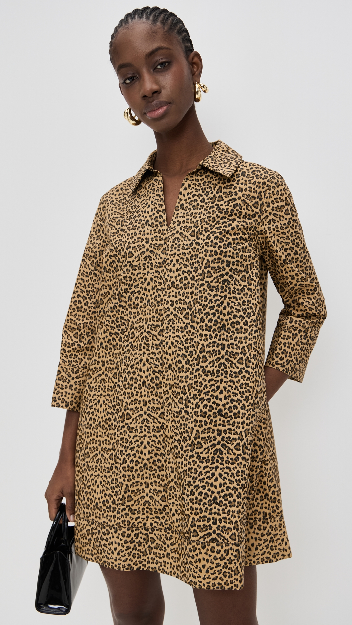 English Factory Leopard Collar Mini Dress