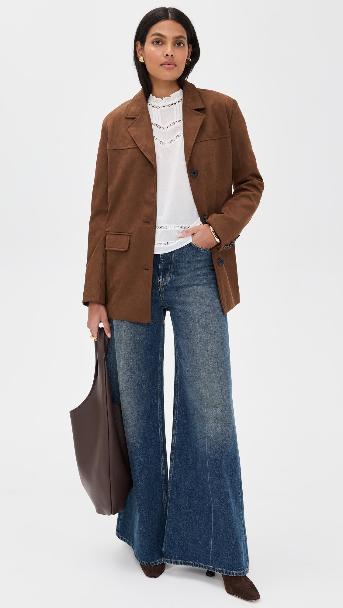 English Factory Faux Suede Jacket thumbnail
