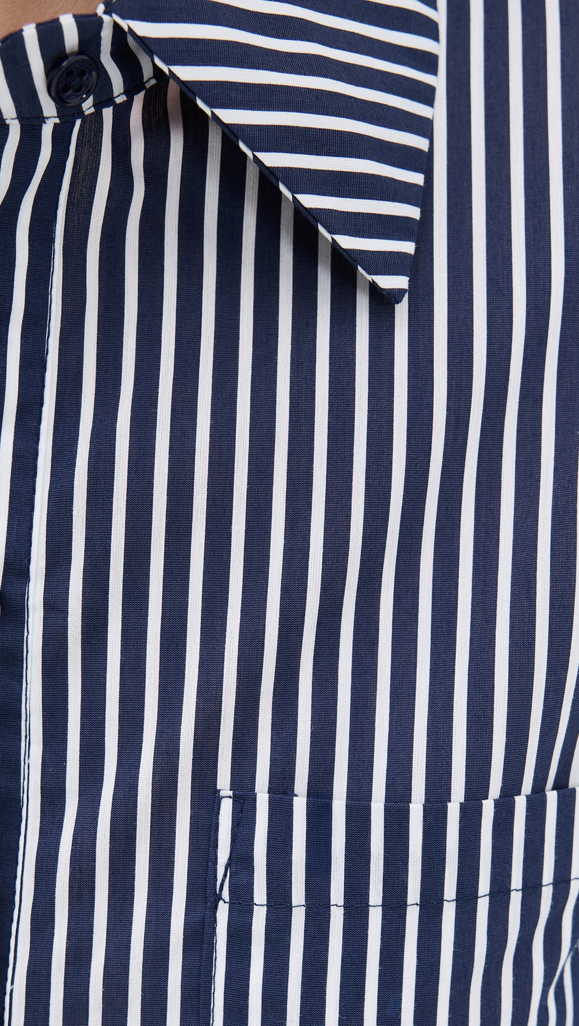 English Factory Stripe Collar Flared Skirt Dress thumbnail