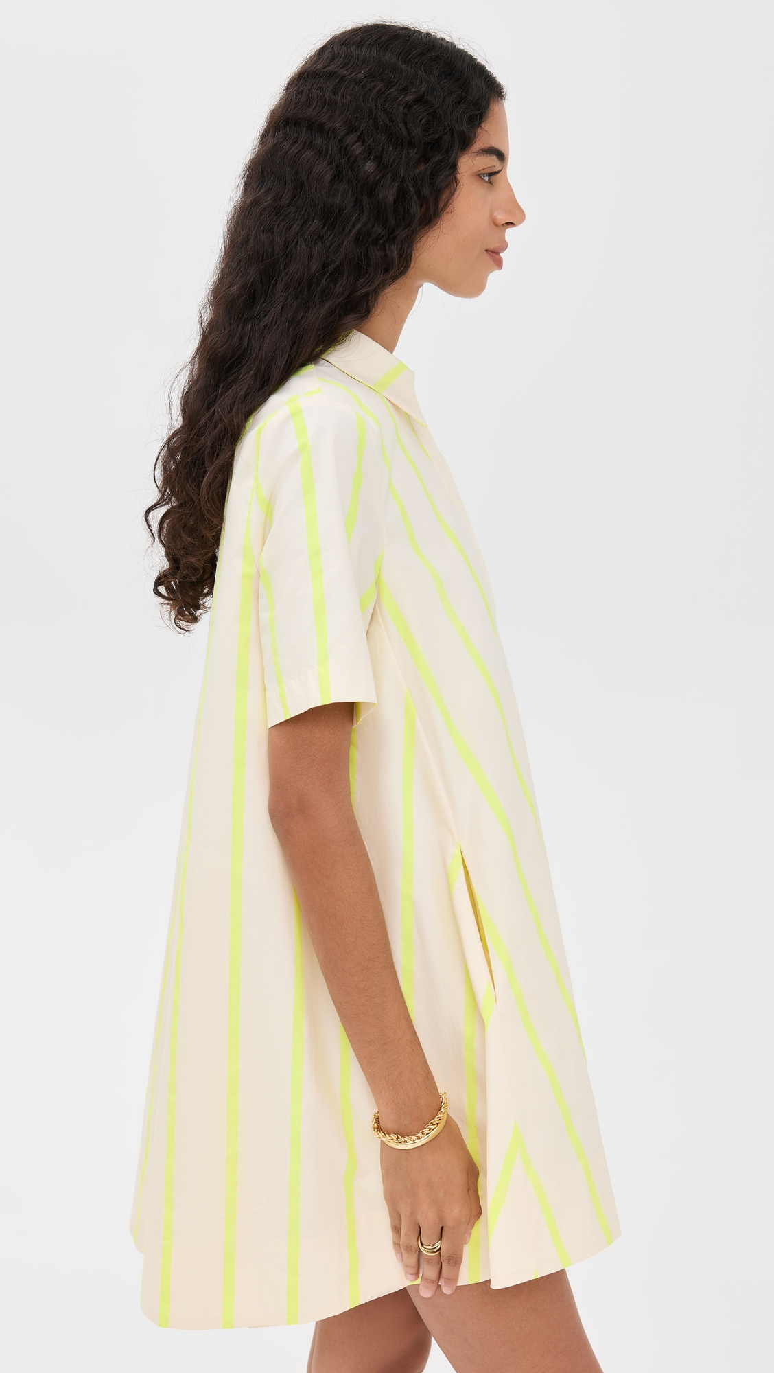 English Factory Striped Kaftan Mini Dress thumbnail
