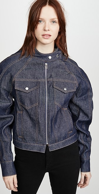 eckhaus latta cropped denim jacket