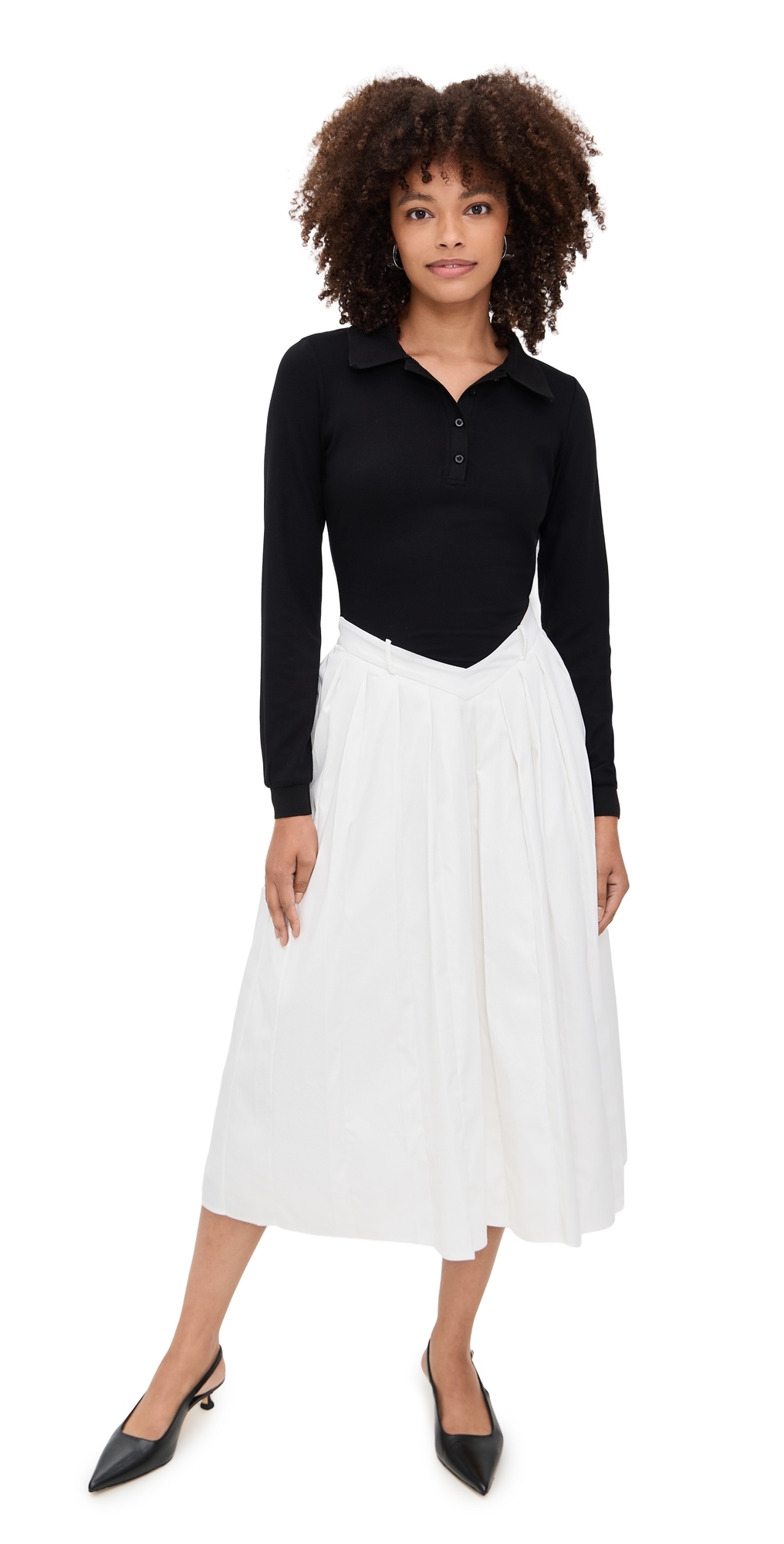 Elexiay Sonia Dress Black & White In Multi
