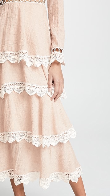 endless rose tiered maxi dress