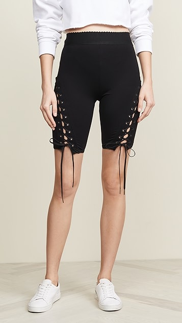lace biker shorts