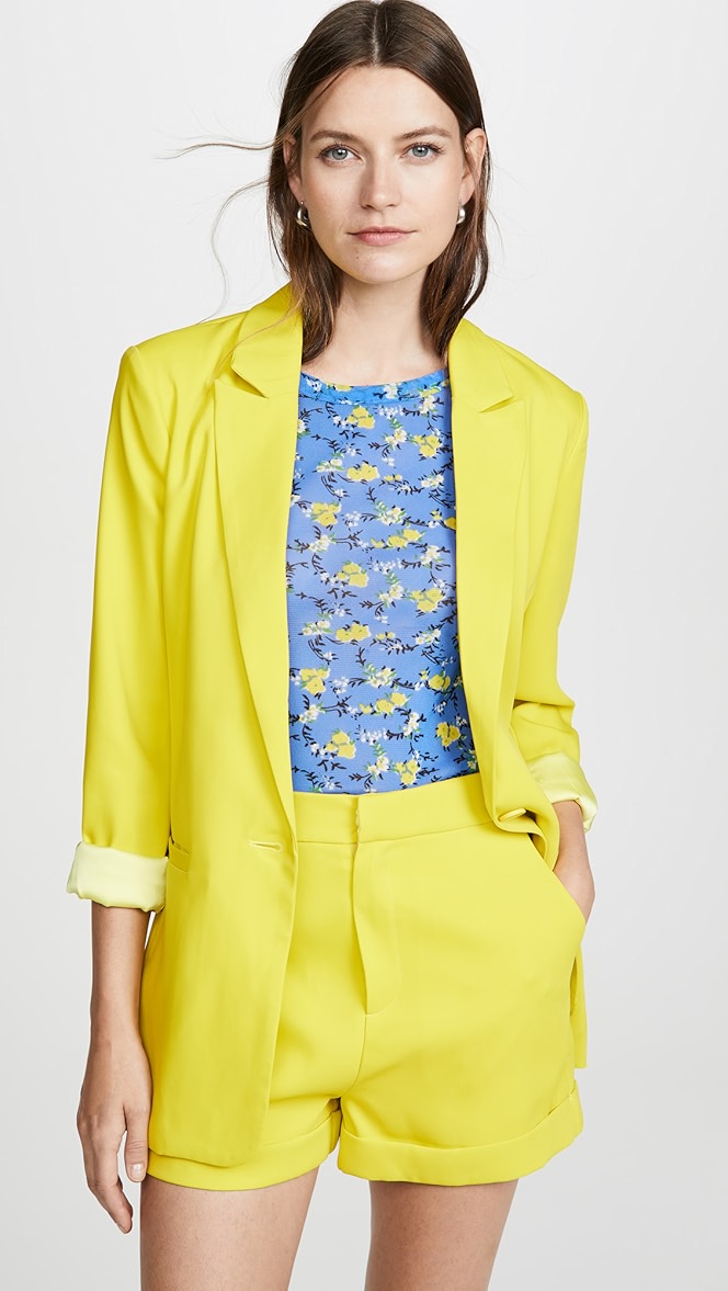 Yellow tailored blazer clearance