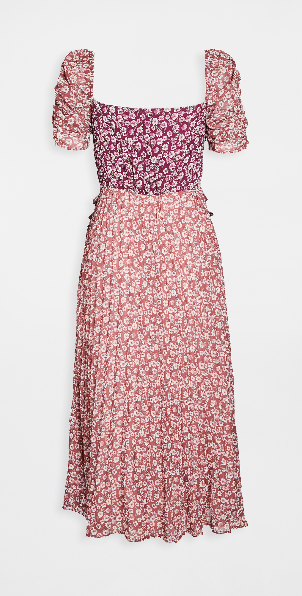 En saison ditsy floral pleated midi dress Clearance