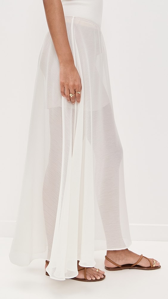 Enza Costa Japanese Yoryu Chiffon Skirt | Shopbop