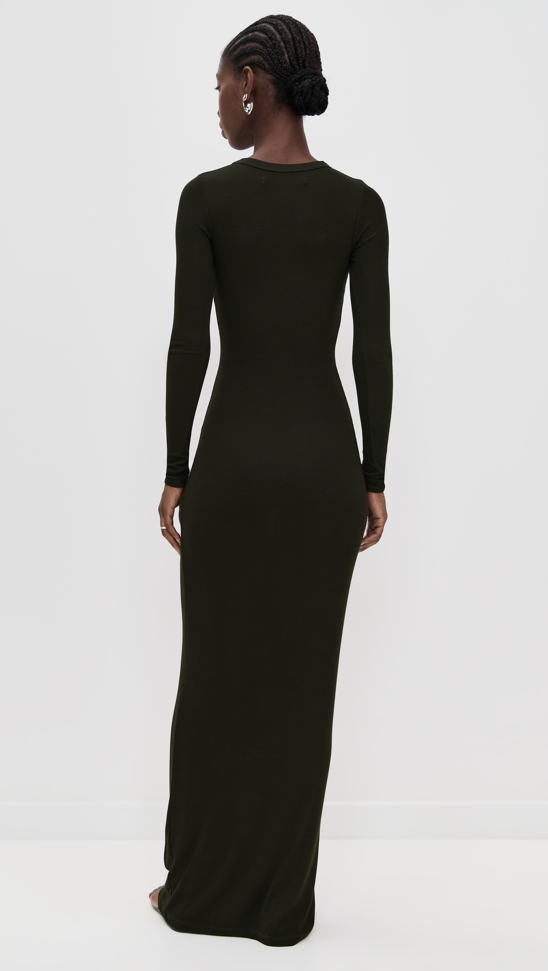 Enza Costa Silk Rib Crewneck Fluid Dress thumbnail