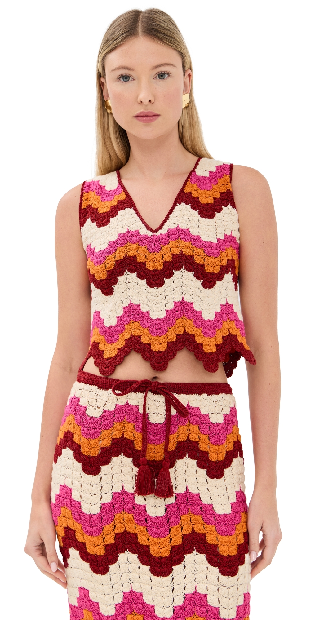 Escvdo Susprio Top Burgundy/fuchsia/brown In Multi