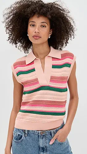 Essentiel Antwerp Hantwerp Striped Knit Polo