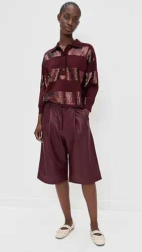 Essentiel Antwerp Itop Faux Leather Shorts